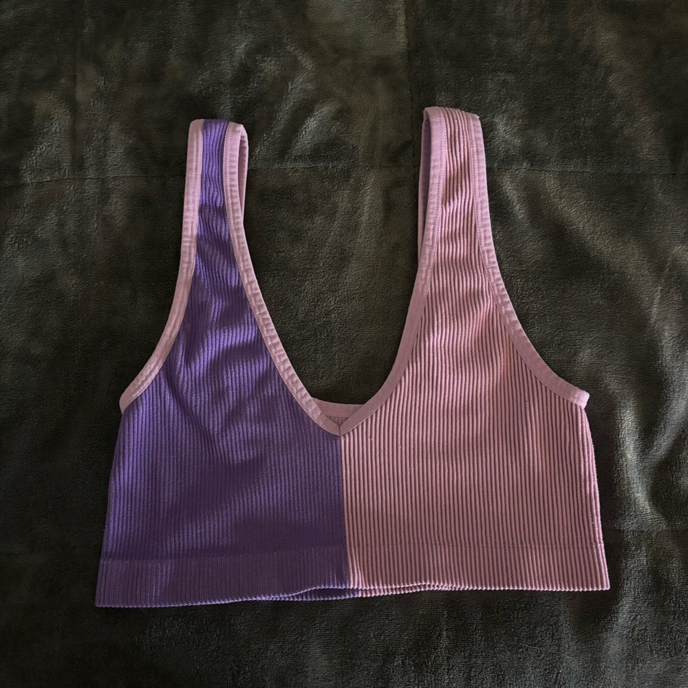 Colsie Pink & Purple Bra/Top